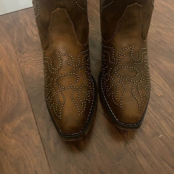 Roper Faux Leather Snip Toe Size 7.5 - Picture 3 of 6